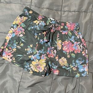 Nicole Miller Multicolor Floral High Waist Shorts